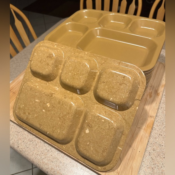 Kenro or Halsey Vintage Military Mess Hall Food Tray Set of 2 Made in USA - Picture 5 of 8